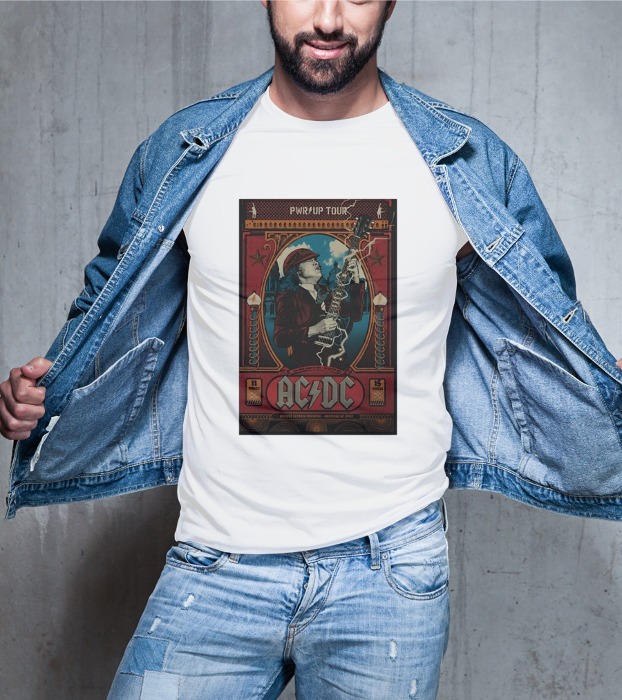 AC DC PWR/UP Tour Parque Deportivo Estadio Nacional Santiago Chile March 11 And 15 2026 T-Shirt