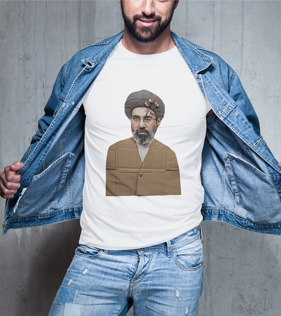 Ali Khamenei Ayatollah Cardboard Art With Flowers T-Shirt