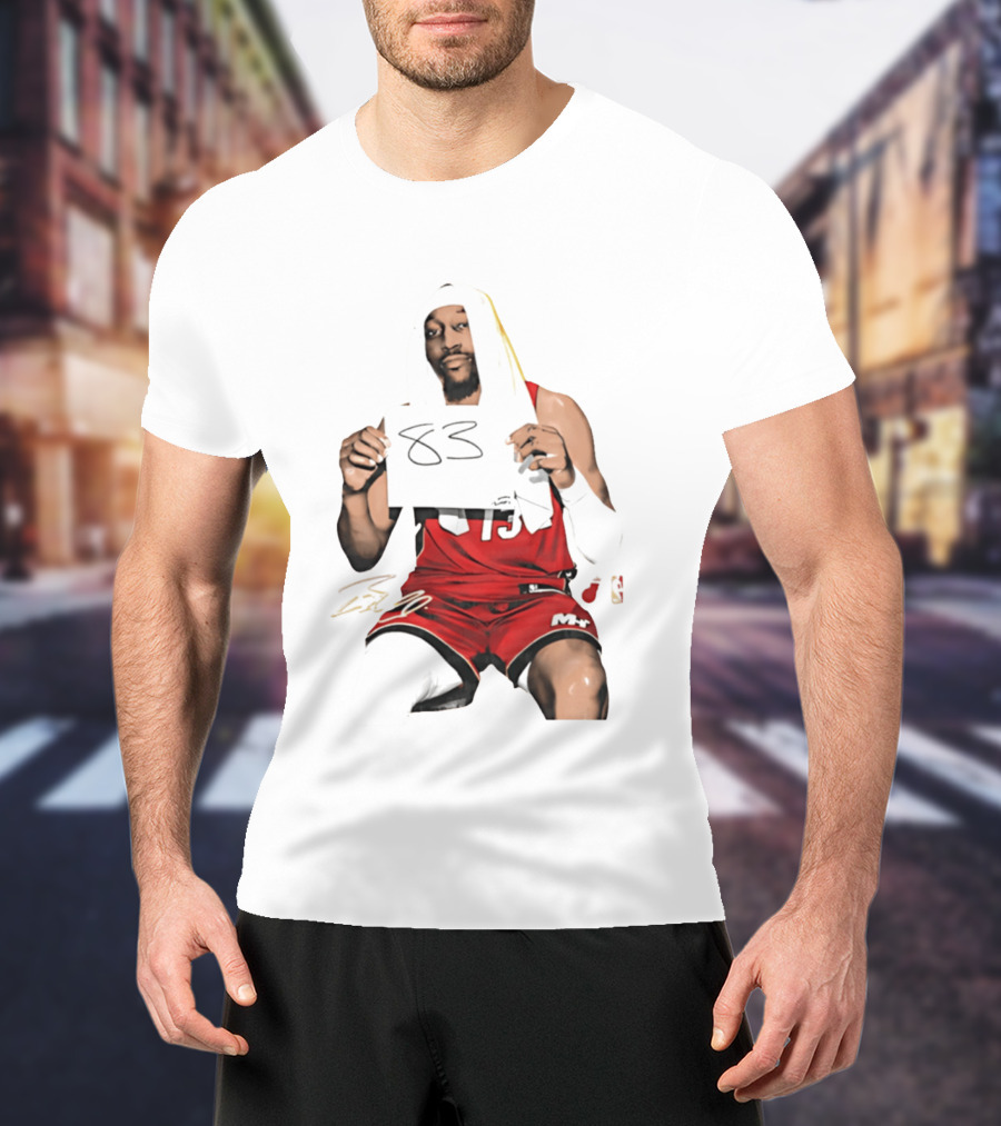 Bam 83 Miami Heat Bam Adebayo 13 Player Collage T-Shirt