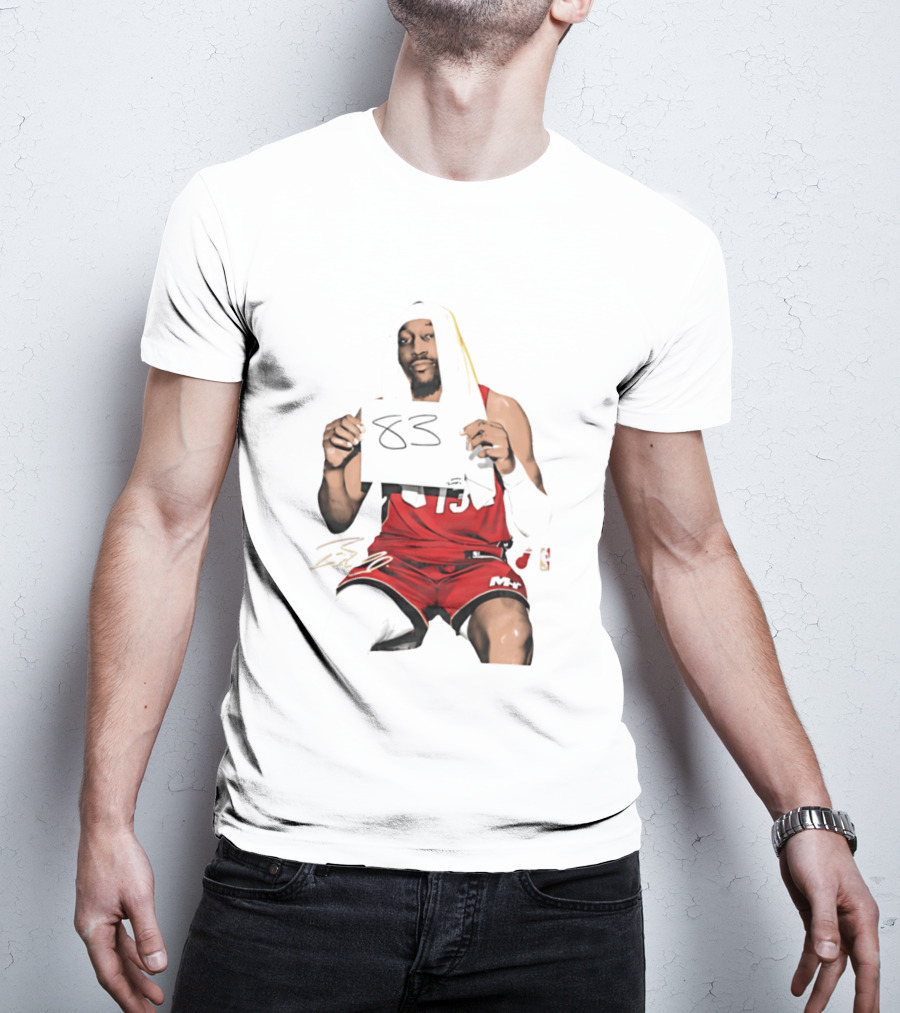 Bam 83 Miami Heat Bam Adebayo 13 Player Collage T-Shirt