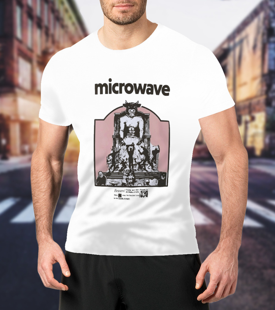 Cow On Throne Microwave Let's Play Marshall Law Magazine T-Shirt