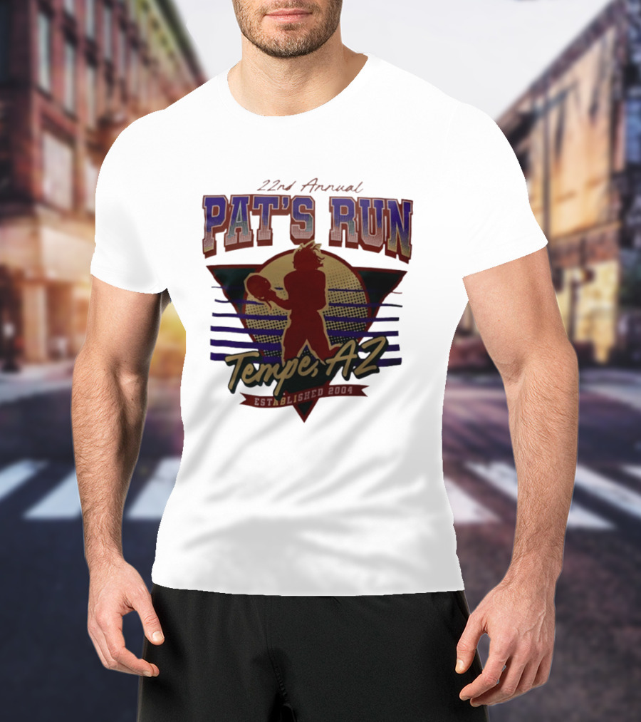 22nd Annual Pat's Run Tempe AZ Football Legacy Established 2004 T-Shirt