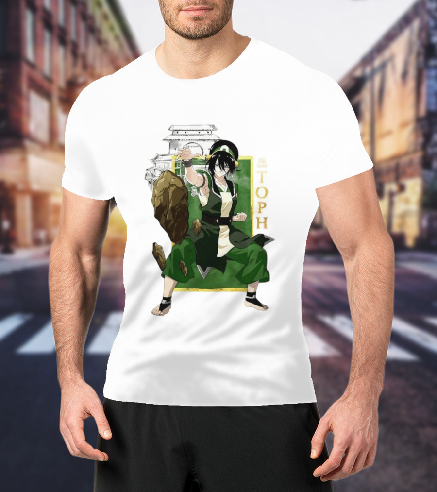 Toph Beifong Earthbending Avatar Character Art With Ba Sing Se T-Shirt