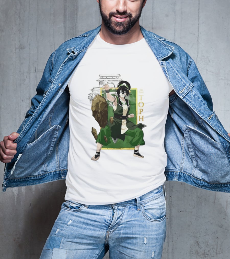 Toph Beifong Earthbending Avatar Character Art With Ba Sing Se T-Shirt