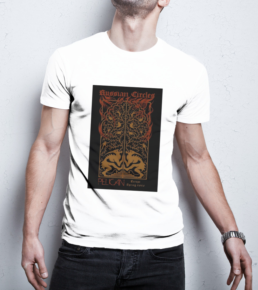 Russian Circles Pelican Europe Spring 2026 Tour Fantasy Artistry T-Shirt