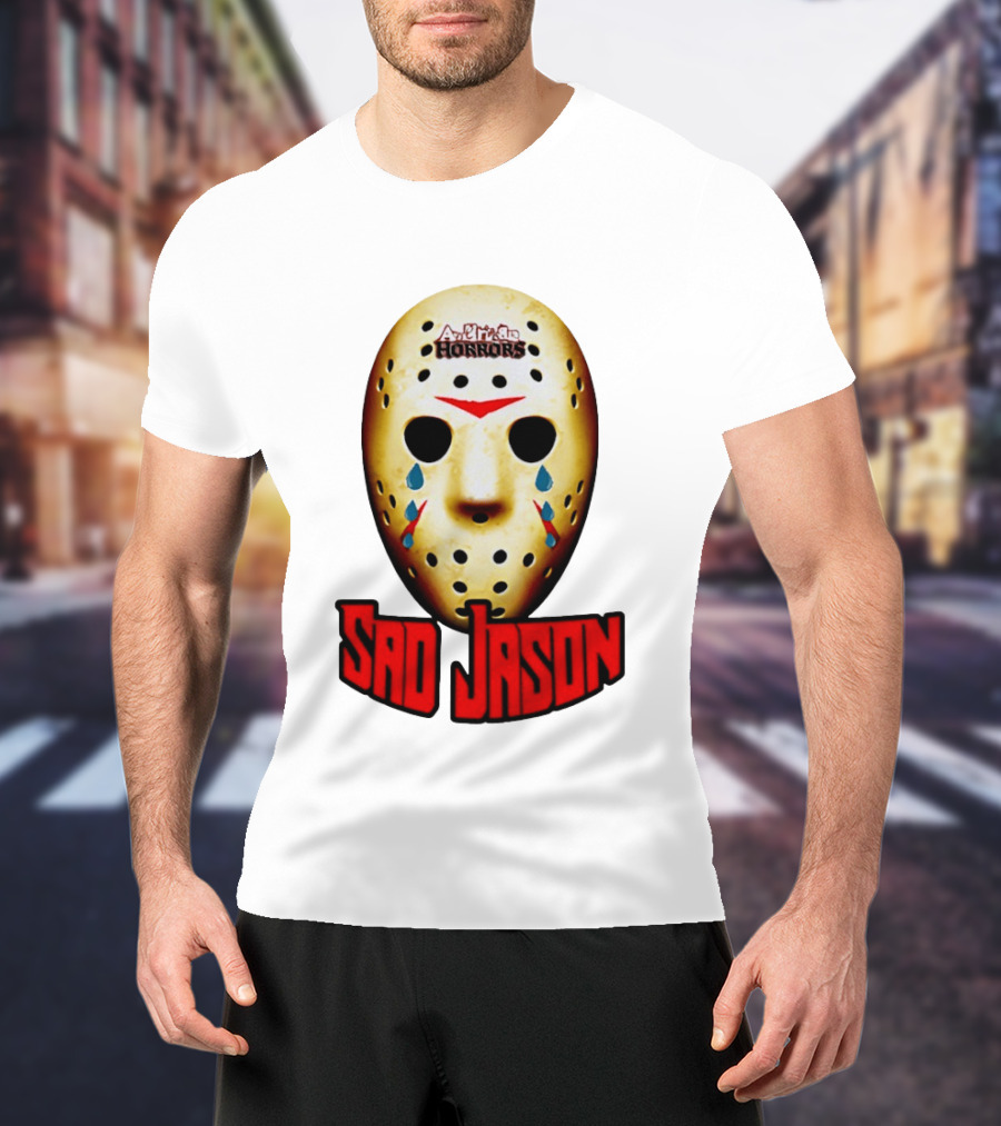 Astros Horrors Sad Jason Voorhees Mask Baseball Tears T-Shirt