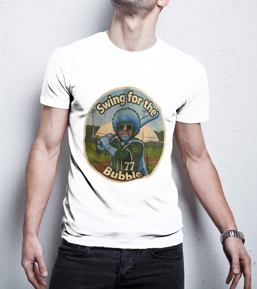 Swing For The Bubble 77 Tulane Green Wave Baseball T-Shirt