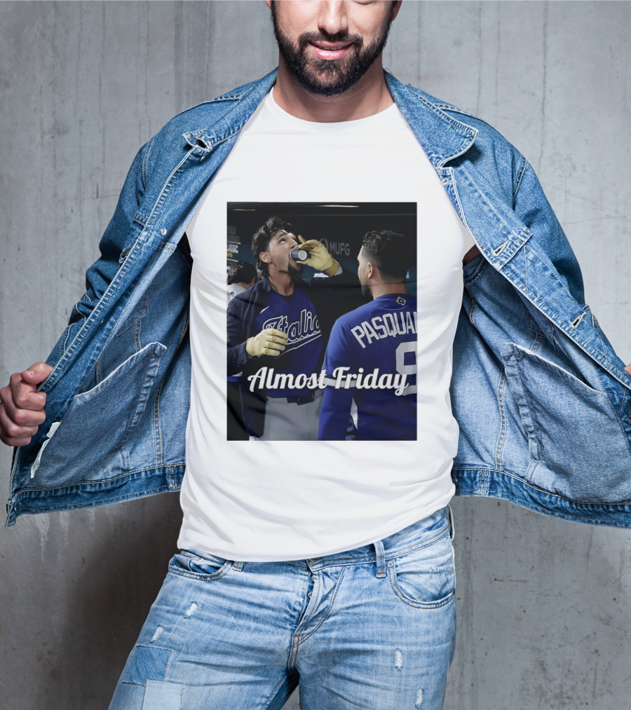 Italy World Baseball Classic Espresso Shot Almost Friday Pasquale T-Shirt
