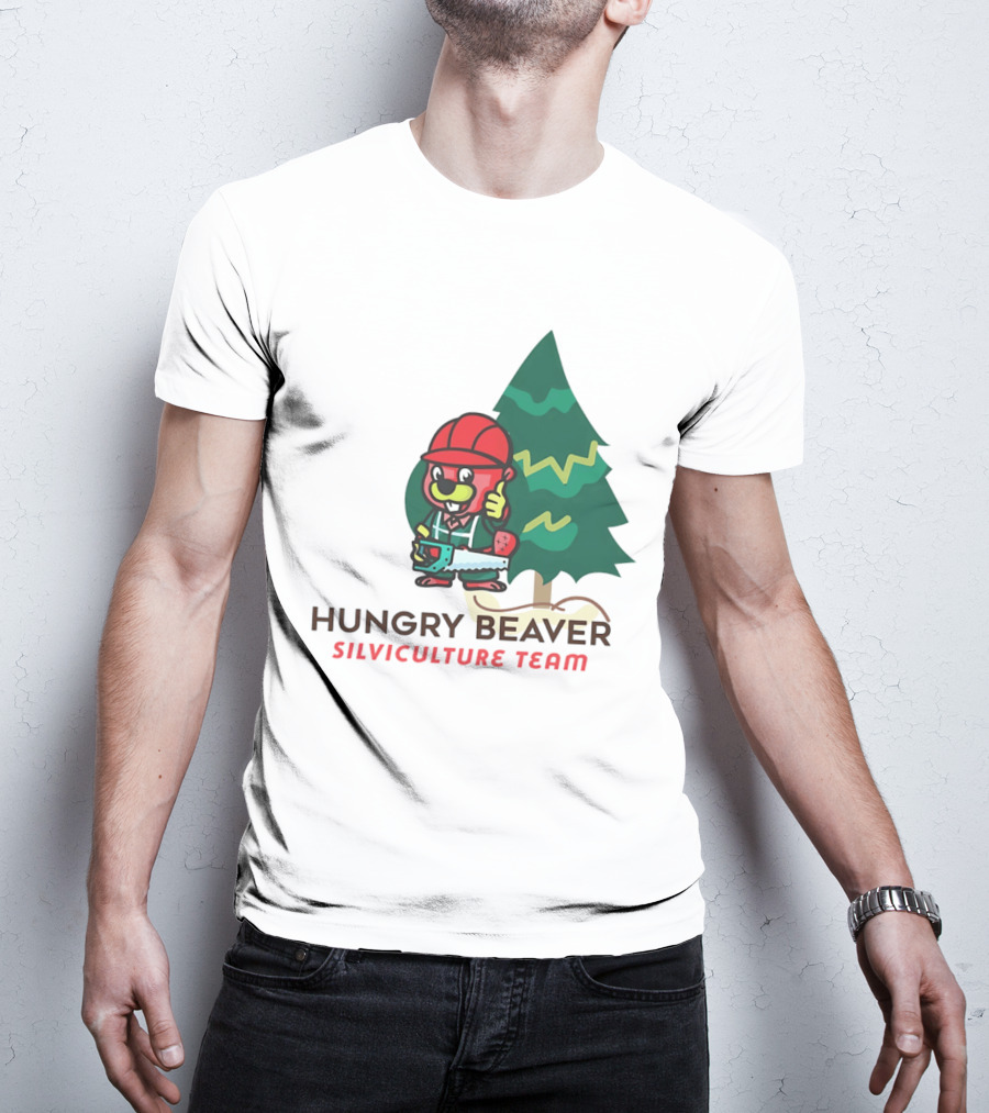 Hungry Beaver Silviculture Team Chainsaw And Tree T-Shirt