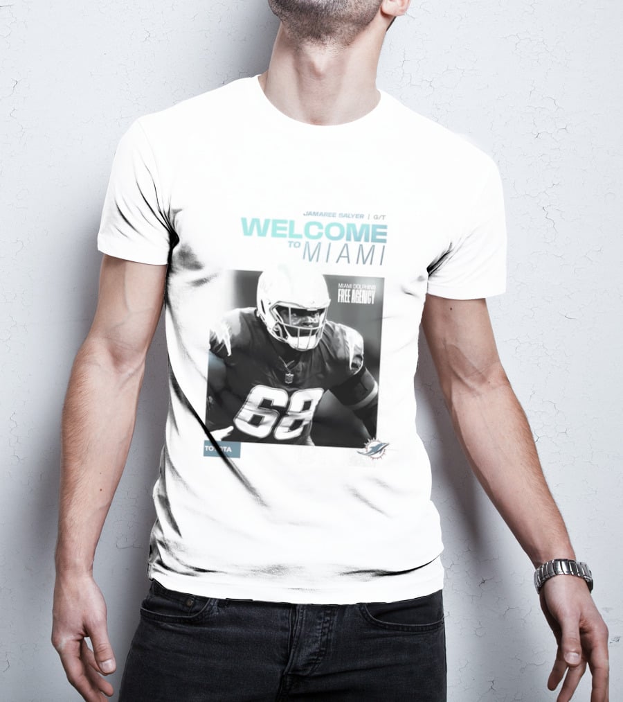 Jamaree Salyer Welcome To Miami Dolphins NFL Number 68 Fan T-Shirt