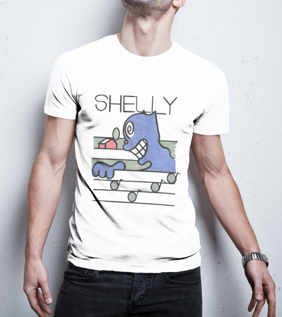 Shelly Cartoon Character With House And Music Notes T-Shirt