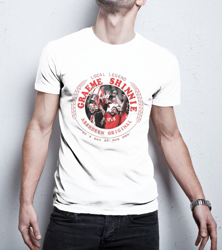 Local Legend Graeme Shinnie Aberdeen Original Football 100% One Of Our Own T-Shirt