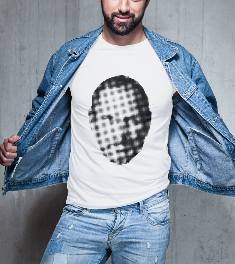 Thinking Differently Steve Jobs Portrait Dot Matrix T-Shirt