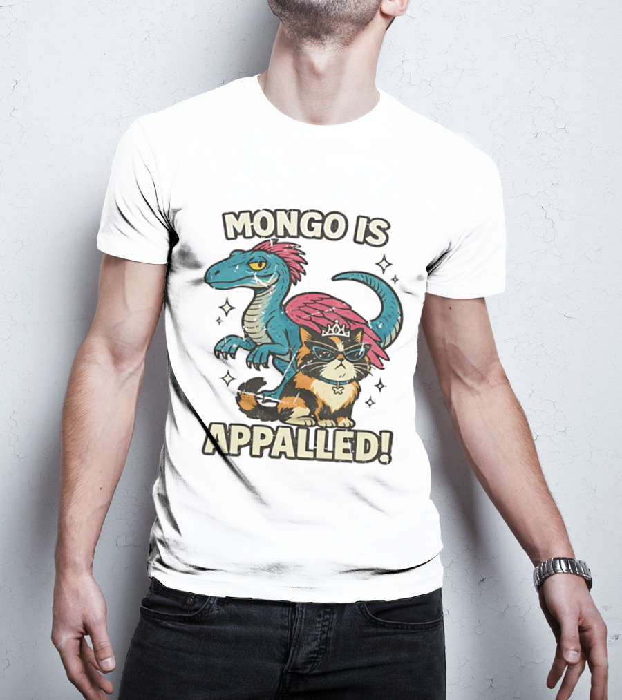 Mongo Is Appalled Dungeon Crawler Carl Dinosaur And Cat T-Shirt
