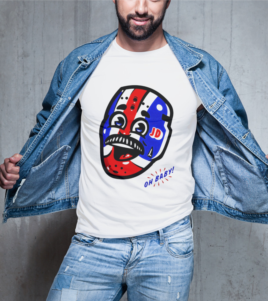New York Rangers Goalie Mask JD Oh Baby Happy Friday T-Shirt