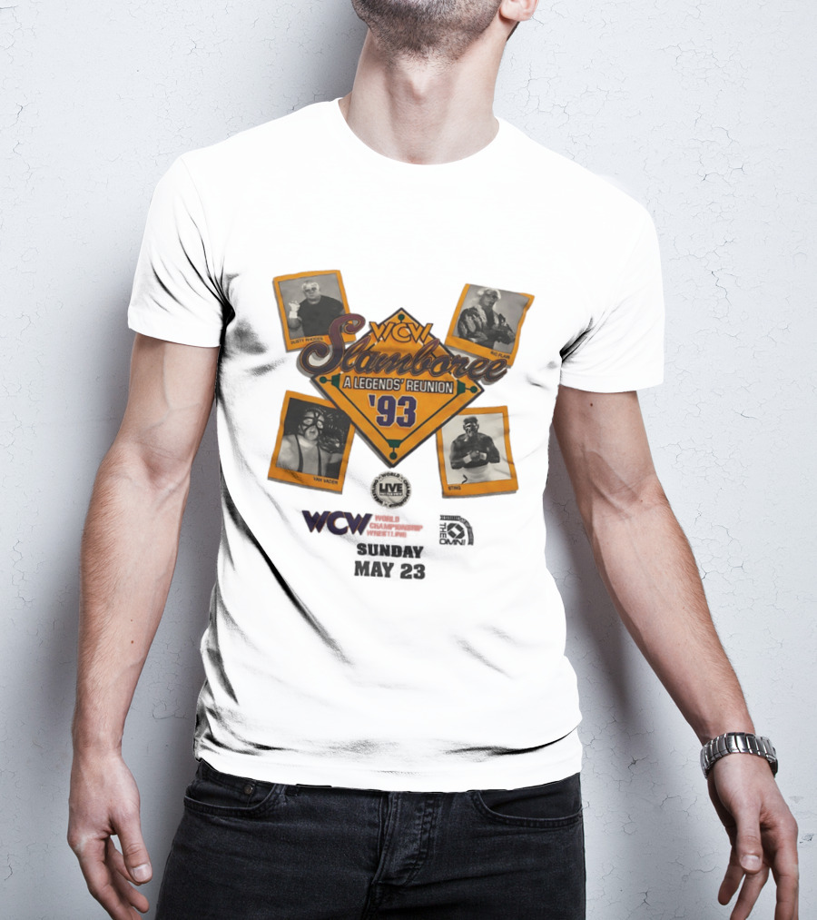 WCW Slamboree 1993 A Legends' Reunion Dusty Rhodes Ric Flair Van Vader Sting T-Shirt