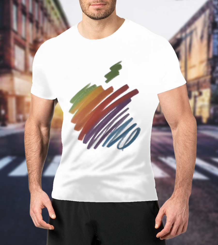 Apple 50th Anniversary Rainbow Logo Classic Multicolor 2026 T-Shirt