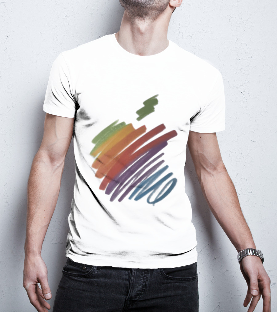 Apple 50th Anniversary Rainbow Logo Classic Multicolor 2026 T-Shirt