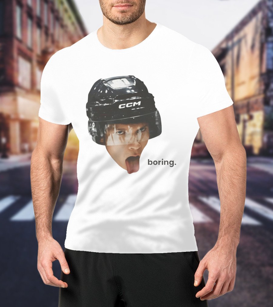 Ilya Rozanov Connor Storrie CCM Heated Rivalry 2026 Boring Helmet Tongue Out T-Shirt