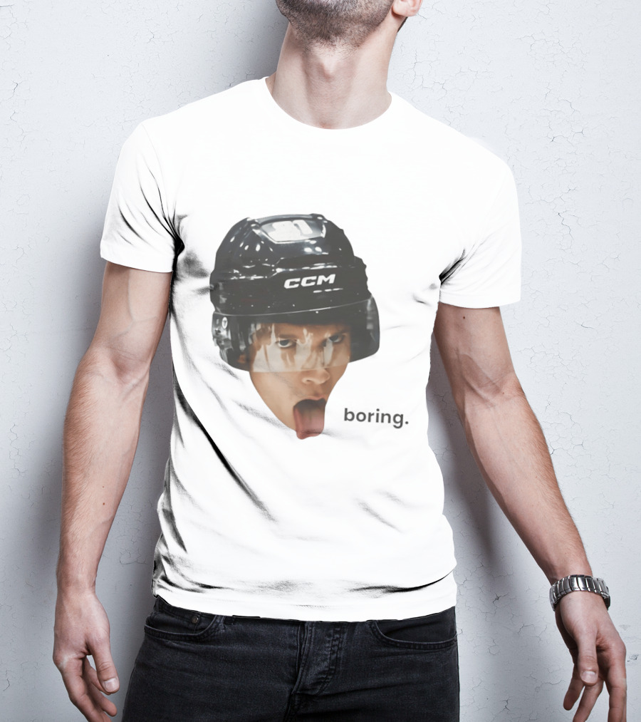 Ilya Rozanov Connor Storrie CCM Heated Rivalry 2026 Boring Helmet Tongue Out T-Shirt