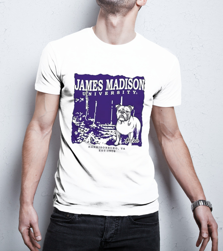 James Madison University Dukes Harrisonburg VA Est 1908 Bulldog T-Shirt
