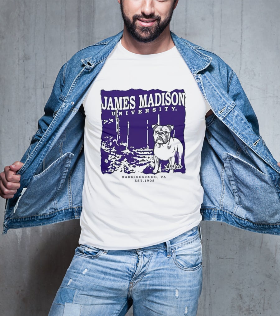 James Madison University Dukes Harrisonburg VA Est 1908 Bulldog T-Shirt