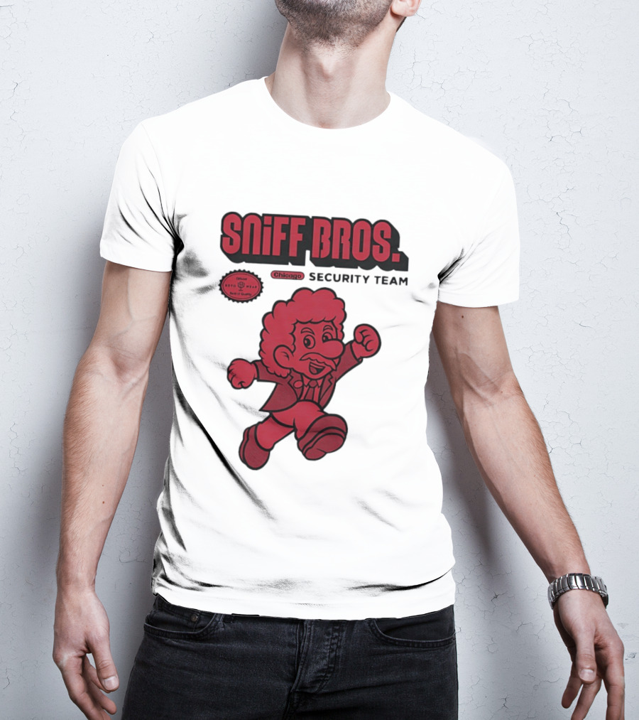 Sniff Bros Chicago Security Team Retro Style Character Official Quality Seal T-Shirt