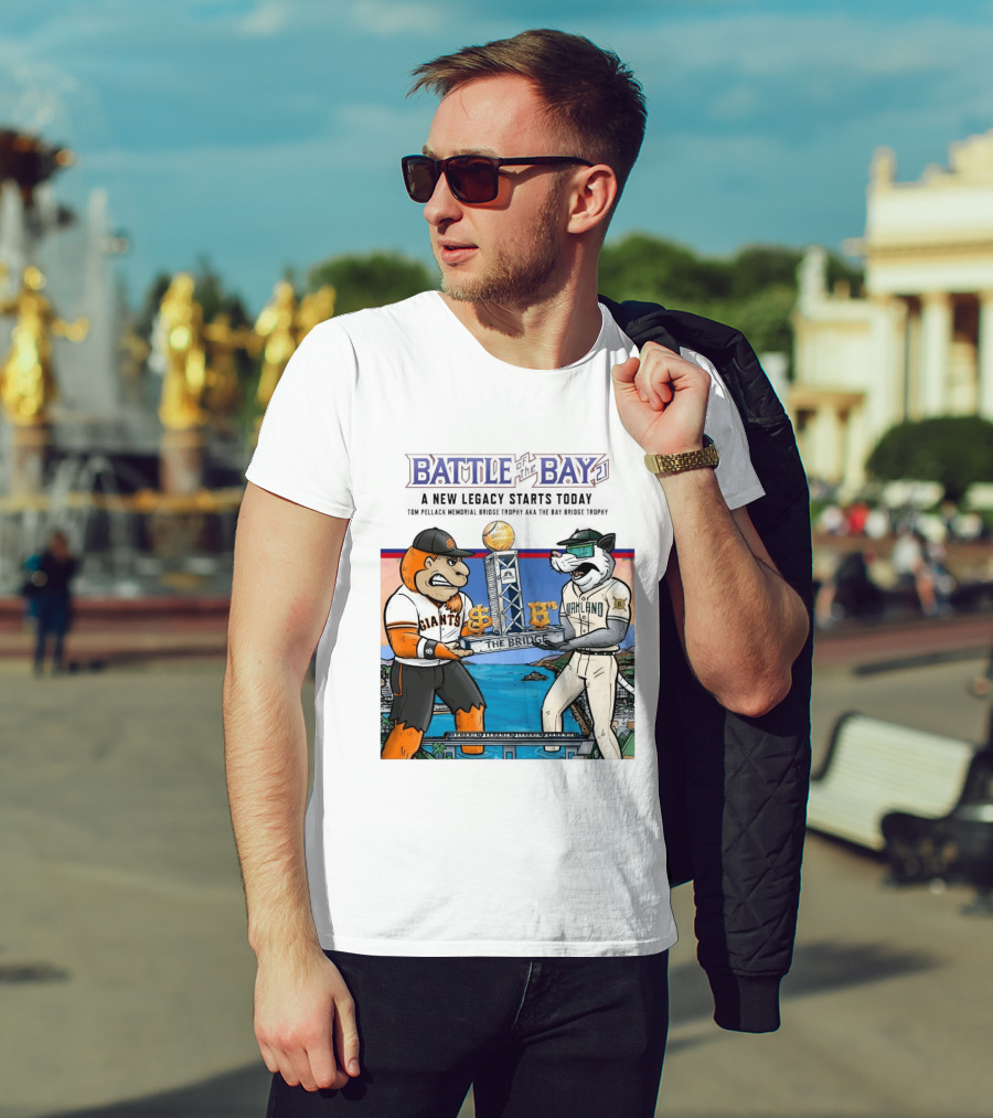 Battle Of The Bay Oakland Ballers Giants New Legacy Series The Bridge T-Shirt
