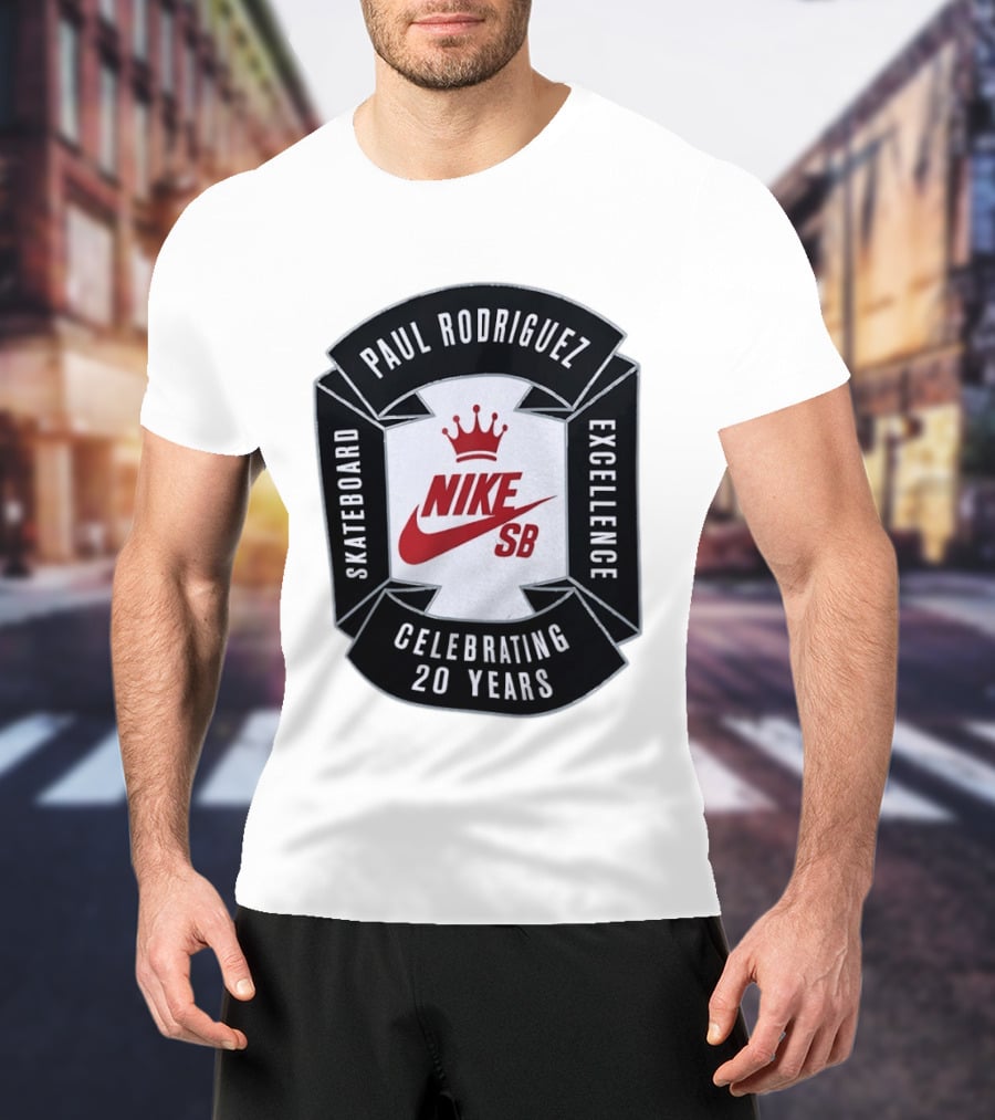 Paul Rodriguez Nike SB Skateboard Excellence Celebrating 20 Years T-Shirt
