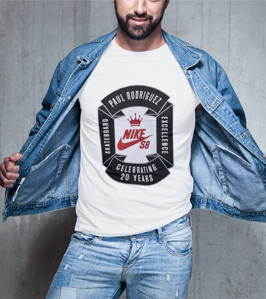 Paul Rodriguez Nike SB Skateboard Excellence Celebrating 20 Years T-Shirt