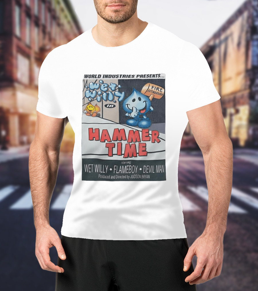 World Industries Wet Willy Flameboy Hammer Time Featuring Devil Man T-Shirt
