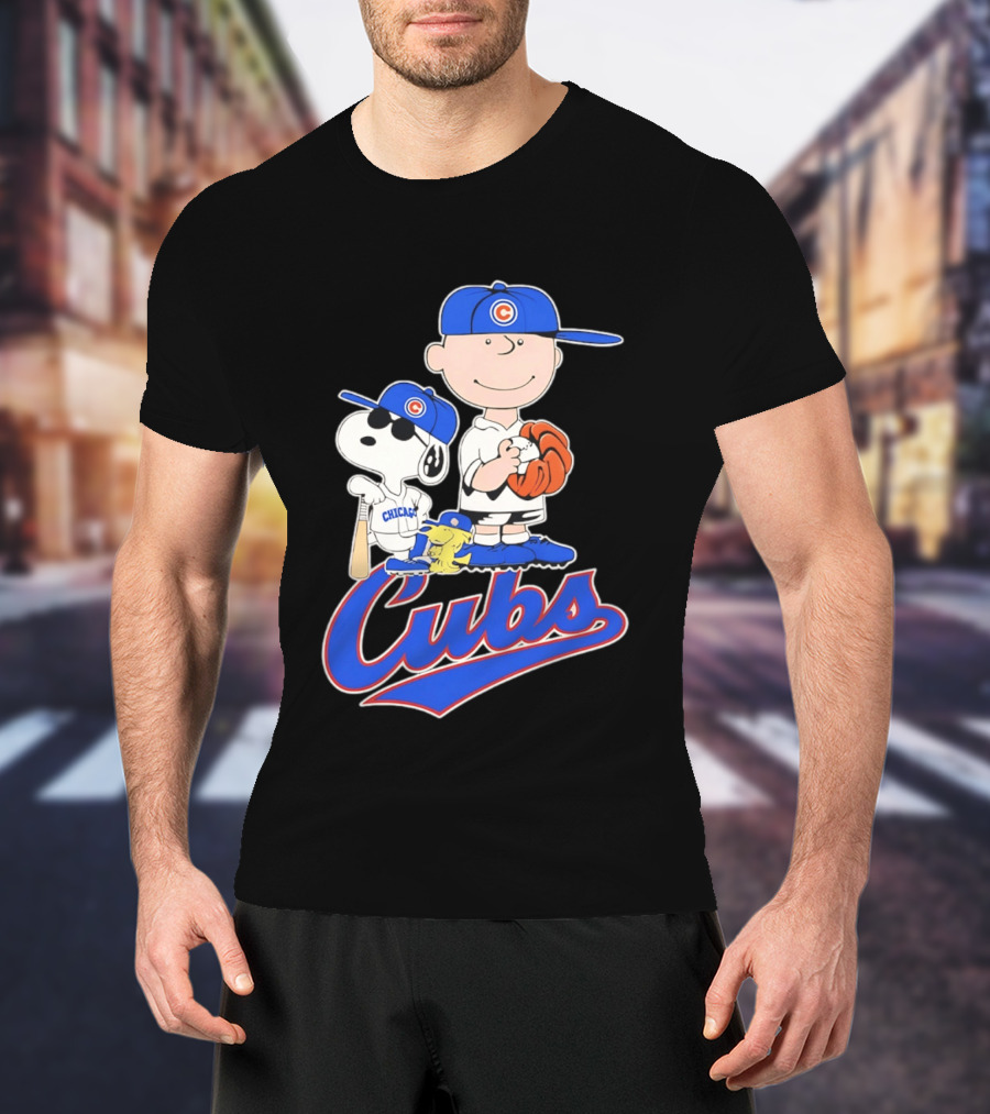Peanuts Snoopy Woodstock Charlie Brown Chicago Cubs Baseball MLB 2026 T-Shirt