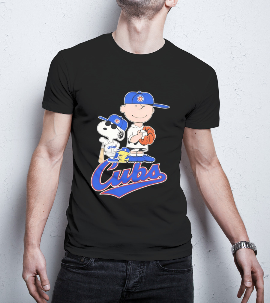 Peanuts Snoopy Woodstock Charlie Brown Chicago Cubs Baseball MLB 2026 T-Shirt