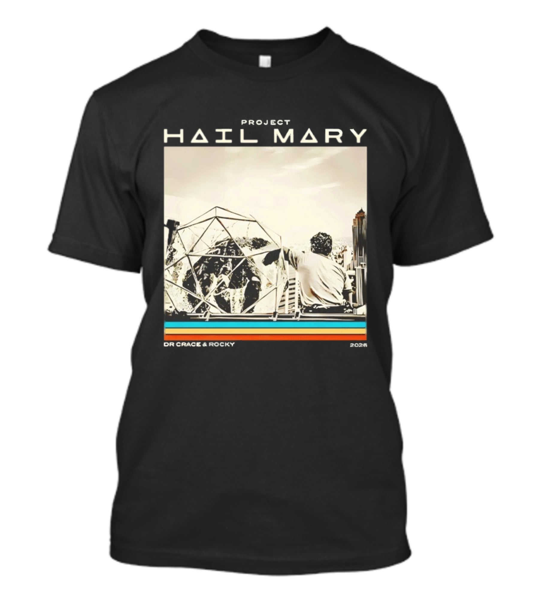 Hail Mary Geodesic Dome Space Scene T-Shirt
