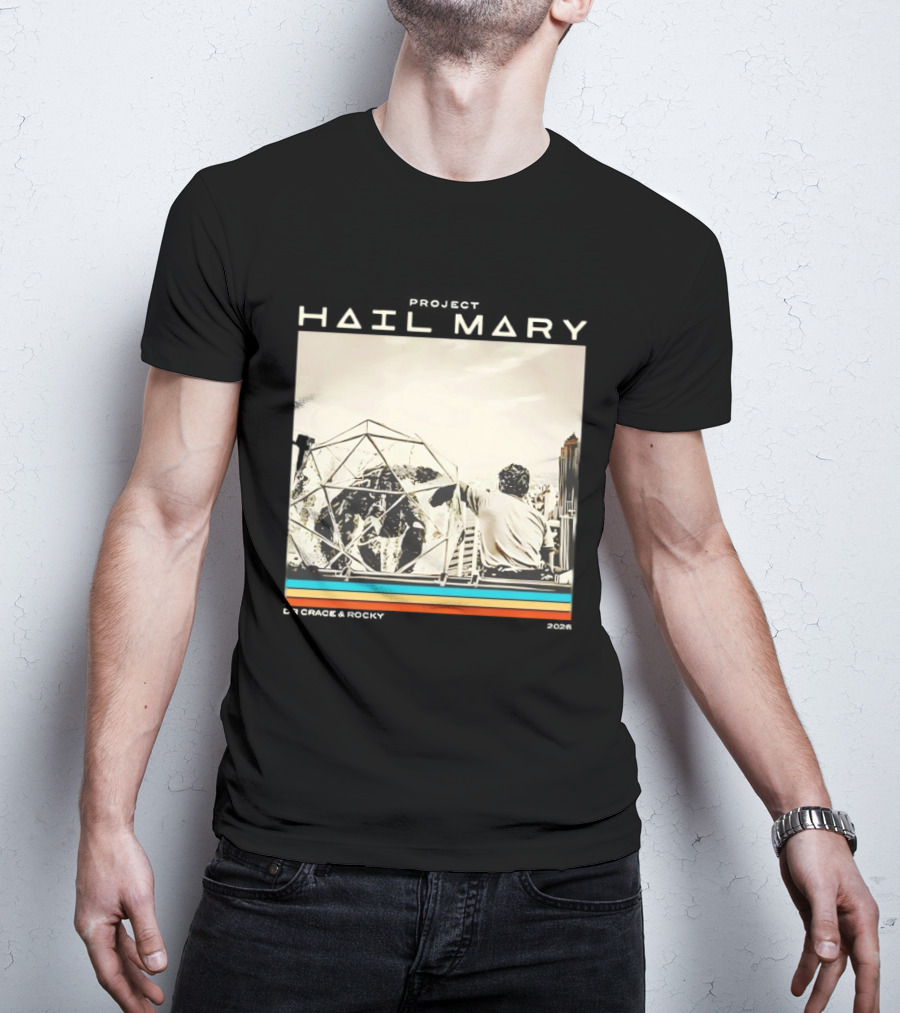 Hail Mary Geodesic Dome Space Scene T-Shirt