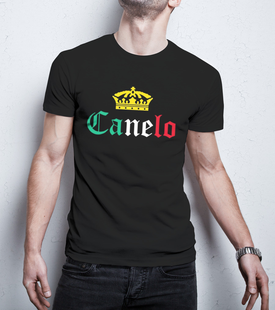 Canelo Crown Mexican Flag Colors Boxing Champion T-Shirt