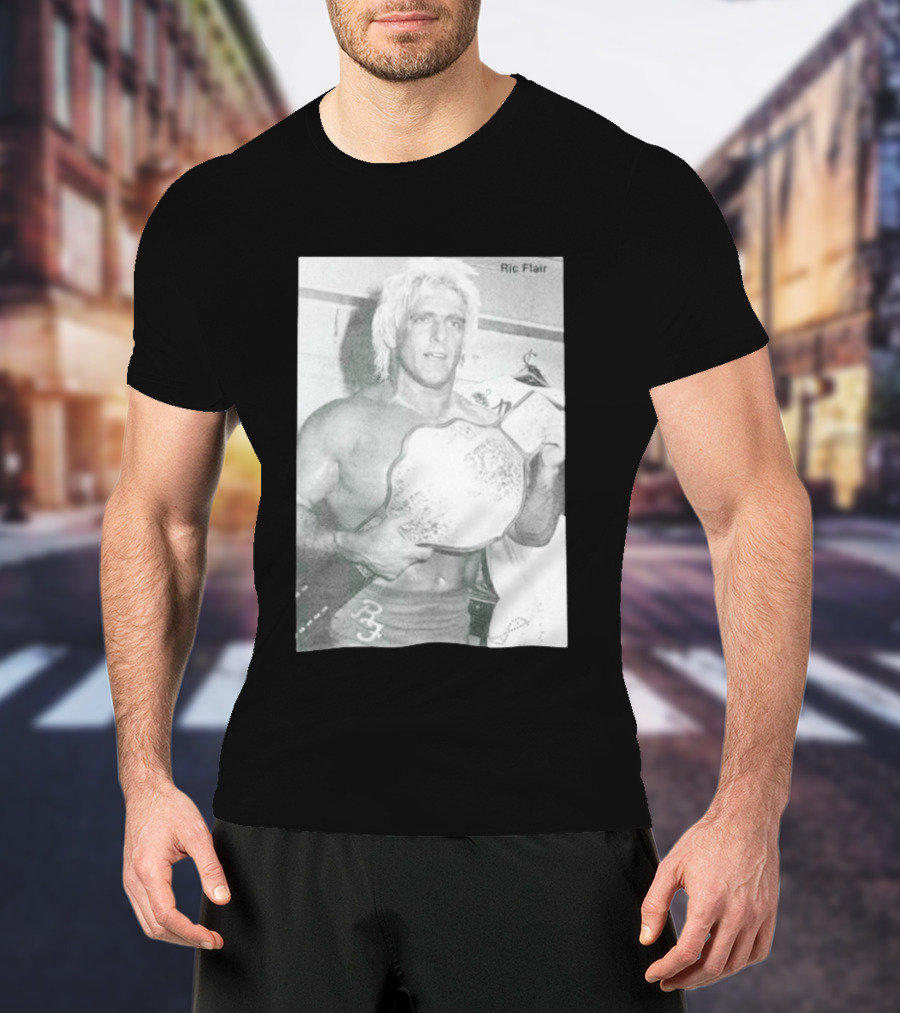 Ric Flair The Nature Boy Championship Belt Vintage Photo T-Shirt