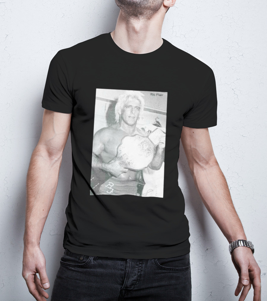 Ric Flair The Nature Boy Championship Belt Vintage Photo T-Shirt
