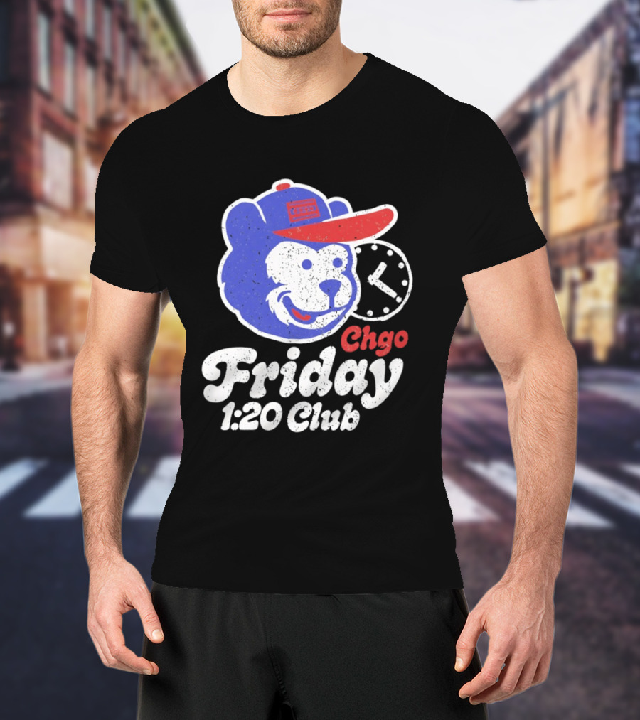 CHGO Friday 1 20 Club Bear Cubs Logo Vintage Cap T-Shirt