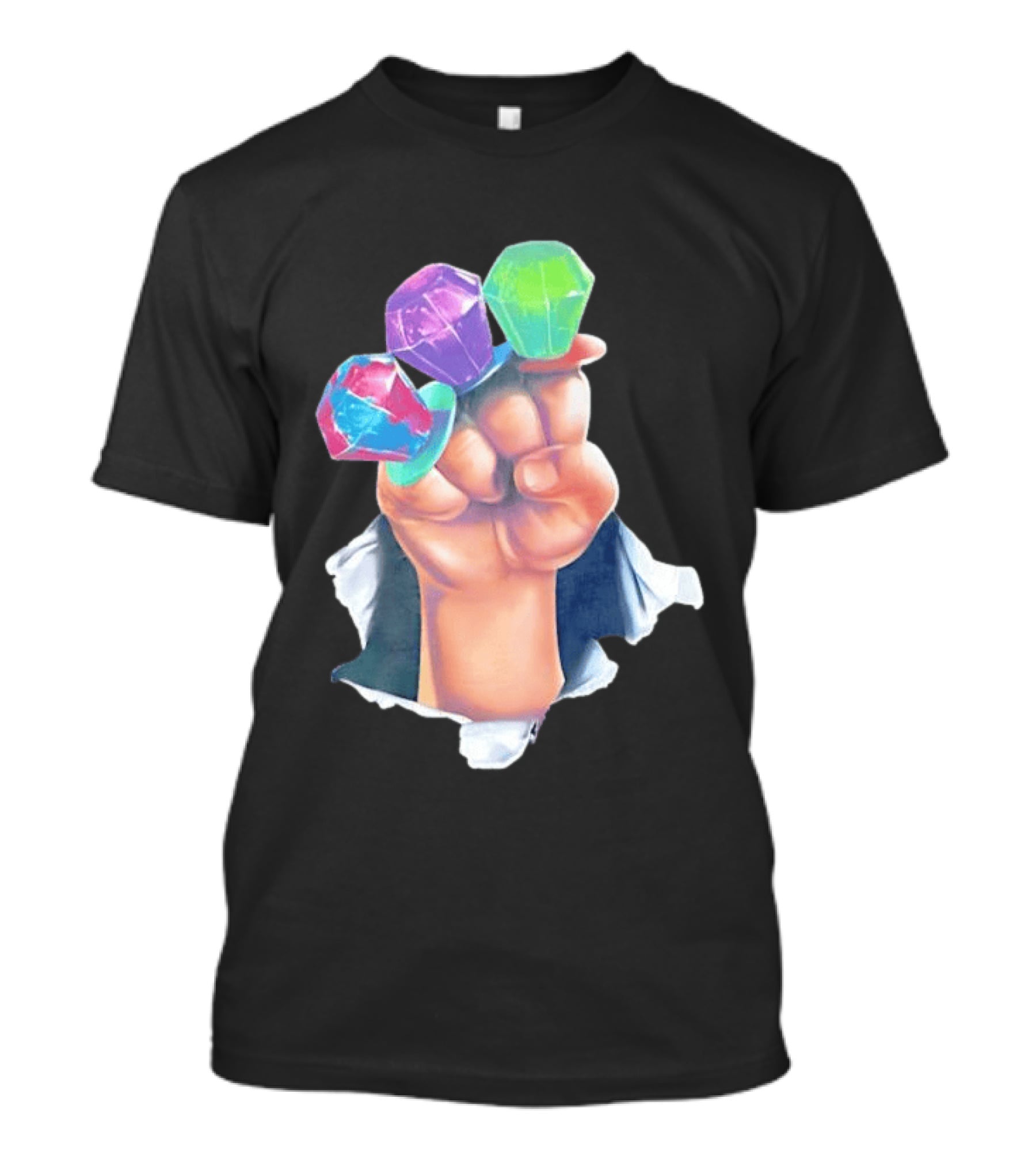 Ring Pop Candy Gemstone Fist Colorful Fun Accessory For Kids And Adults T-Shirt