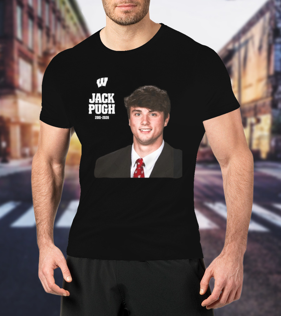 Wisconsin Badgers Football Jack Pugh 2001 2026 T-Shirt