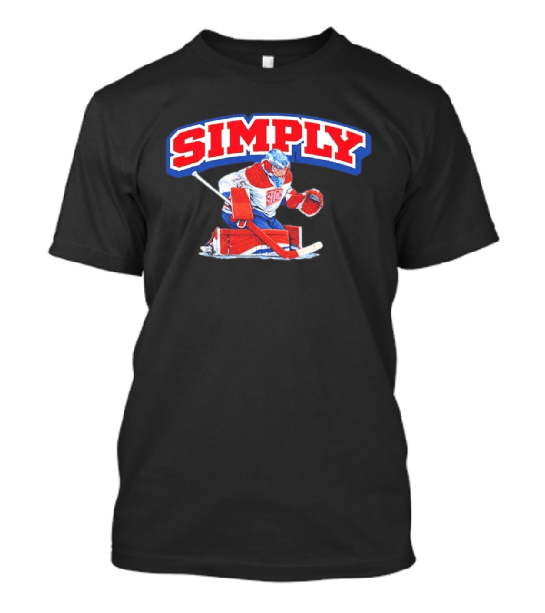 Simply The Best Hockey Goalie Red White Blue T-Shirt