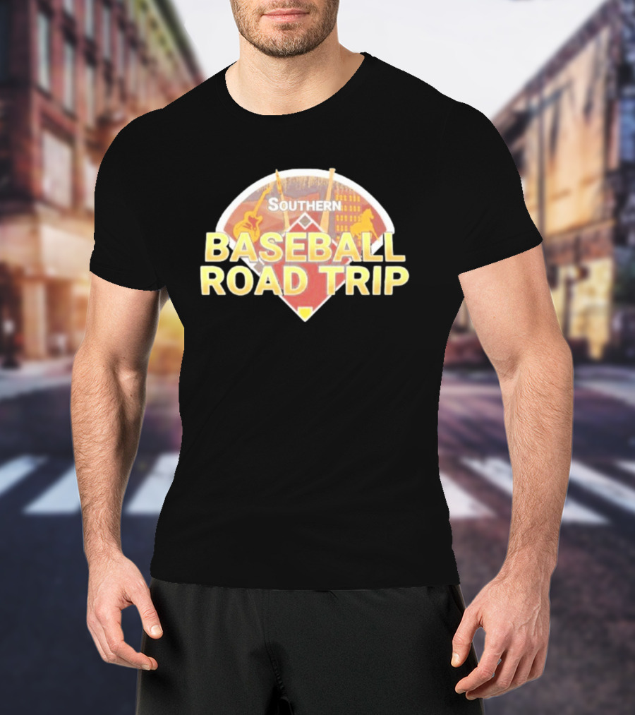 Southern Baseball Road Trip Music Adventure Stadium Scene T-Shirt