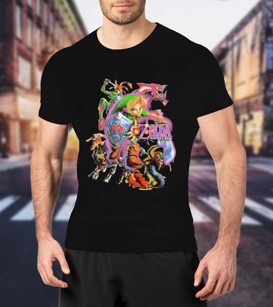 The Legend Of Zelda Majora's Mask Link Skull Kid Epona Characters T-Shirt