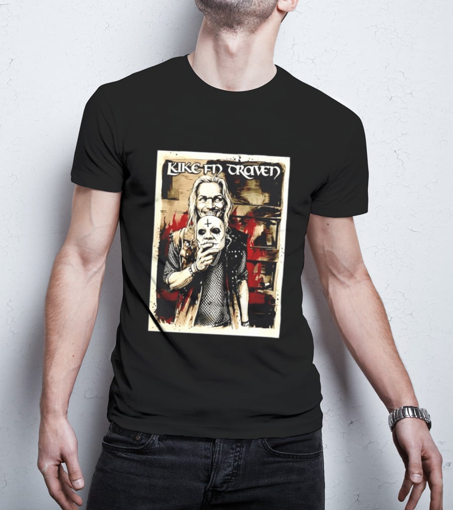 Luke F'N Draven Illustrated Skull Mask T-Shirt