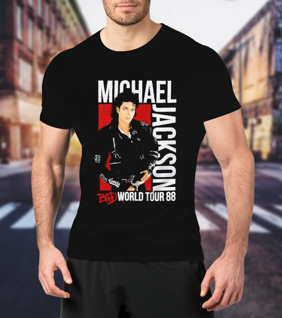 Michael Jackson Bad World Tour 1988 Live Concert Memorabilia T-Shirt