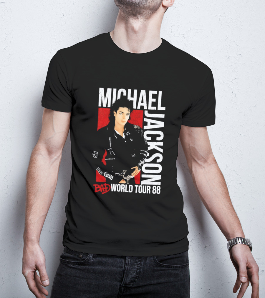 Michael Jackson Bad World Tour 1988 Live Concert Memorabilia T-Shirt