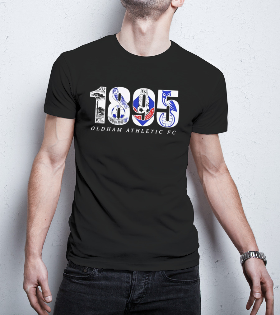 Oldham Athletic FC 1895 Owl Crest Vintage Soccer Heritage T-Shirt