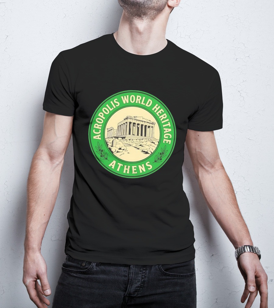 Acropolis World Heritage Athens Iconic Parthenon Landmark T-Shirt