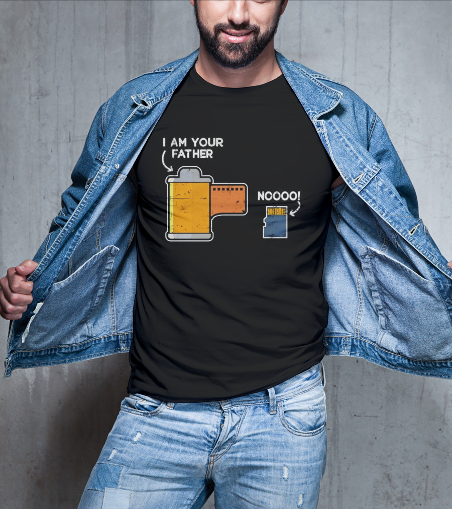 I Am Your Father Film Roll MicroSD Noooo Star Wars T-Shirt